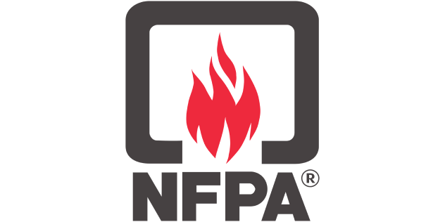 NFPA logo in gray and red