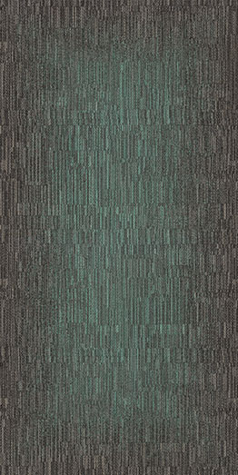 Laylines carpet tile showing a vertical teal gradient transition